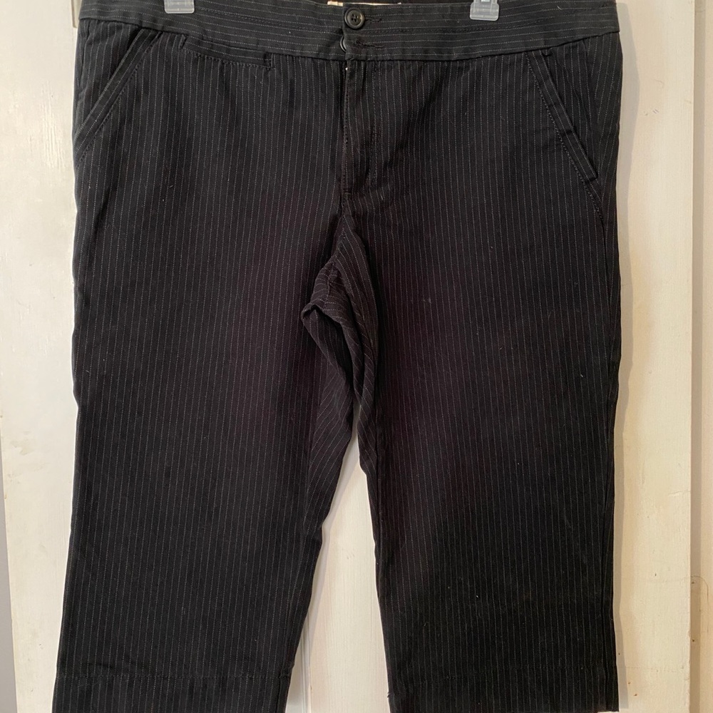 Cropped pin striped pants